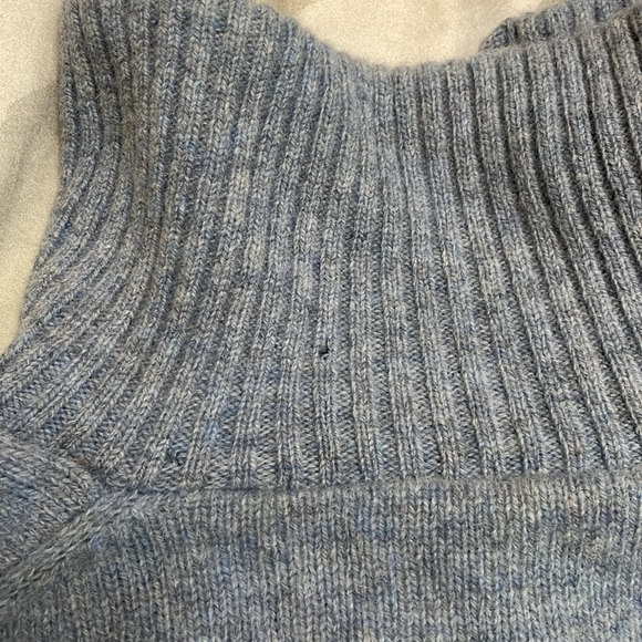 Prada Men's Wool Quarter Zip Sweater Turtleneck Winter Blue Pullover Size 52 - Picture 11 of 13